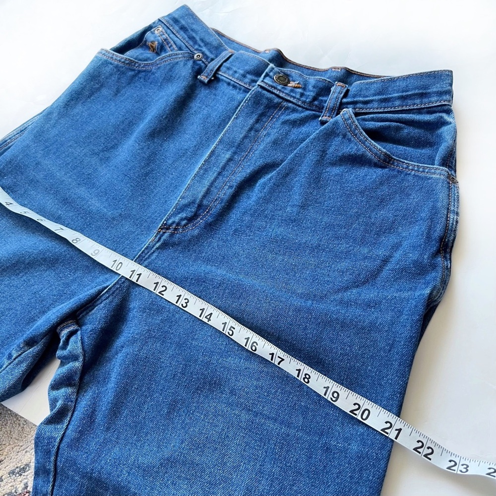 Vintage Wrangler Straight Leg High Rise Jeans No Fault Flat Front Blue Jeans 29 - Picture 11 of 14